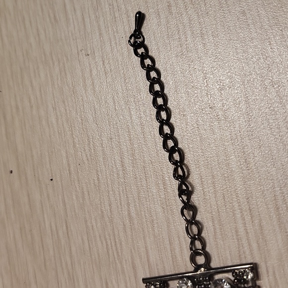 Ladies black bracelet with rhinestones. - Picture 6 of 7